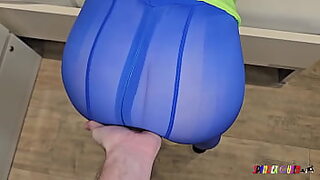 Queen's Spandex Orgy Ends in Messy Cum Shot on Nylon