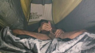 Smoking and cumming int my tent