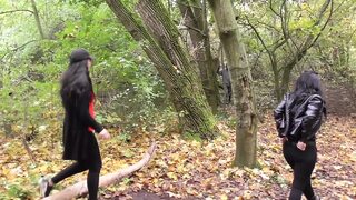 Shower with Pissing in The Forest