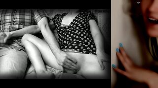 Neghbor girl mutual masturbation with her stepbrother - listening to