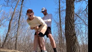MILF Almost Caught Getting Fucked in Nature