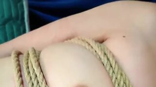 Tied Tightly and Then Penetrated with a Vibrator