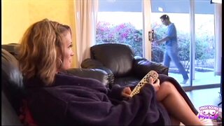 Naughty😈 Santa Seduces Brunette Slut for Rough Blowjobs and Wild