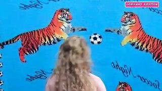 Raunchy strip tease for sexual exhibition, toy-play followed by steamy