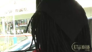 Monique gets brutally banged on cam in black lingerie, dark