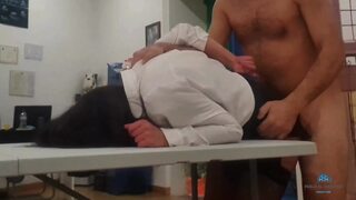 Sexy secretary failed her job and the boss is very