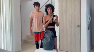 Little Latina pays debt to her older half-brother with a