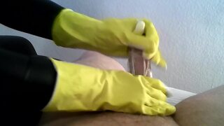 Loading up a sloppy mess on my leather gloved appendage