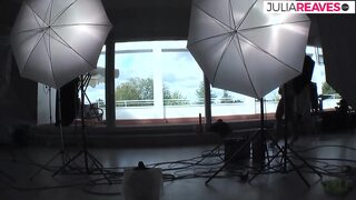 Horny bitch fucks her ass with a dildo after suctioning pussy