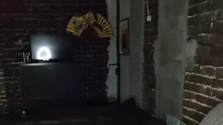 Deep Cheating with a Huge Dildo in Doggy Style