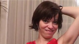 Jennifer drops her undies, her tits fall out, her coochie's