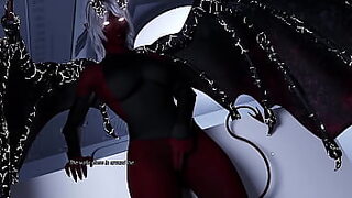 Hot Blonde Devil with Large Breasts Finger-fucks Tightly to Reach