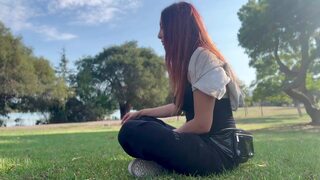 Italian Milf Artemisia Love 420 Smoking Sesh @ the park Full video on OF