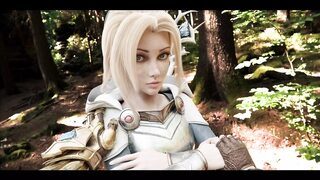 Ryan Reos' sultry blonde bombshell devours massive erections, dripping with