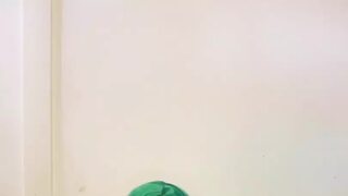 DOUBLE PENETRATION Masturbation! Green Goddess Fills Both Holes