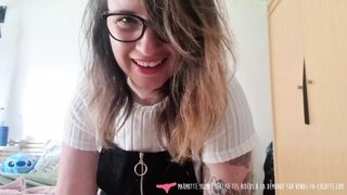 French beauty exposes massive breasts, moans filthy phrases, and teases