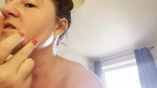 Feeling horny in my new sexy stockings and love filming