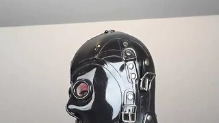 Heavy Rubber Bondage Helmet and Corset