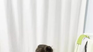 Me stripping down and posing and winking my butthole at