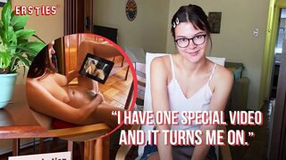 Ersties - Brunette Beauty Maiden Masturbates To a Sexy Threeway