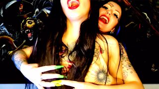 Gooning Worship the amazing boobs of two Dominatrixes Watch and