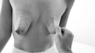 Bound beauties' droopy titties get throttled, tormented, and ravaged in