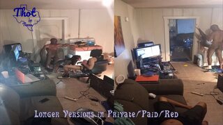 Blonde Bimbo Fucks Four Black Studs in Steamy Studio Threesome