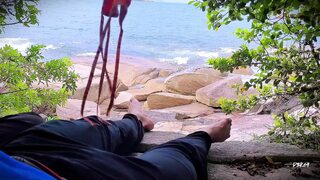 Handjob Surprise Ejaculation on the Beach