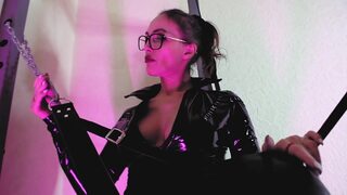 Femdom Dominatrix Eva Latex Glasses Milf Fetish BDSM Solo Kink