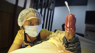 Hotel Maid Rides Diner's Massive Dong Uncontrollably Until Orgasmic Conquest