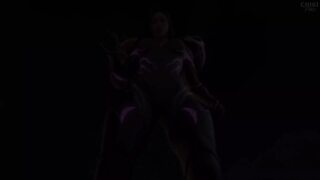 Big-dicked black cock🌭 ravages sexy demonic Ryan's eager gaping pussy✌