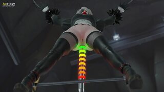 Anally ravaged by a relentless mechanical beast