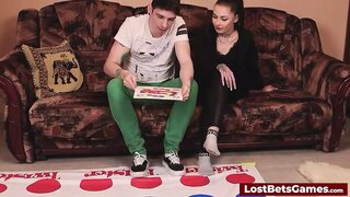 Come get these two cuties play strip Twister with you,