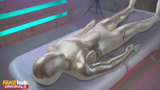 Fakehub - Male Sex Robot unfolds his massive organic dong