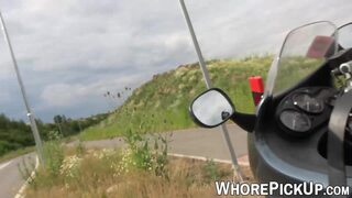 Picked up street lady makes client cum after doggystyle