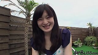 Naughty😈 Japanese Honey Blasting Her Wicked Load Off Balcony Railings