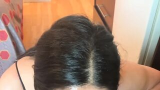 Mexican latina sucking black cock