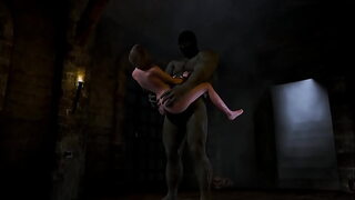 Slim timid Ashley Graham fucked and corrupted by monster with