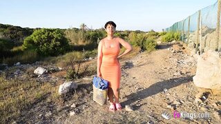 Korin at the nudist beach: Seducing stranger and fucking 'em