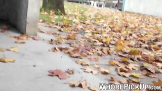 Euro street lady pounded and filmed by happy customer