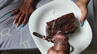 Cake Devoured With Cum After Wrong Milk Request