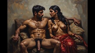 Village boy and college girl making out in bathroom