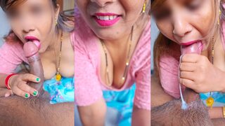 Delhi hot wife xxx real blowjob video, she got accidently cum in mouth and she enjoy his Hot Cum.