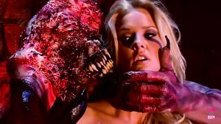 Blonde babe gets her throat destroyed, then pounded senseless in