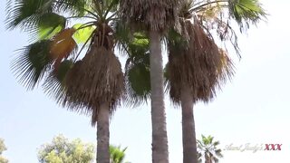 AuntJudysXXX - Busty Blonde MILF Keira Is Sucks Your Cock in the Garden POV